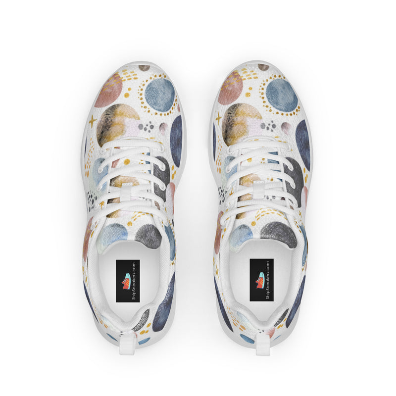 Abstract Bubble Athletic #18 - Back View | HA!LO Canvas Sneakers