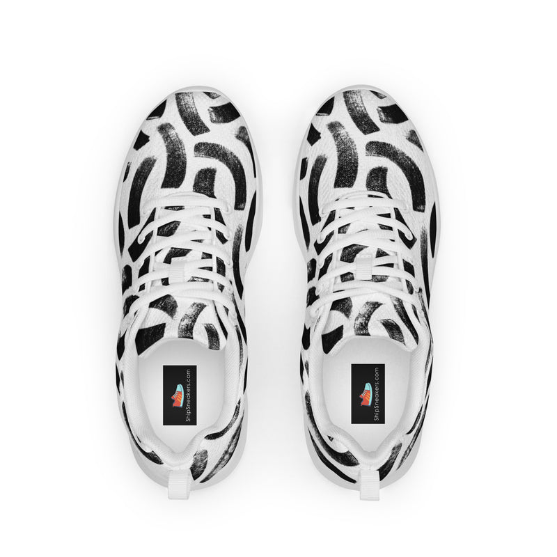 Cow Print Bold Athletic #20 - Back View | HA!LO Canvas Sneakers