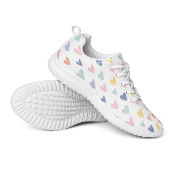 HA!LO Colorful Heart — Women's Canvas Athletic Sneaker