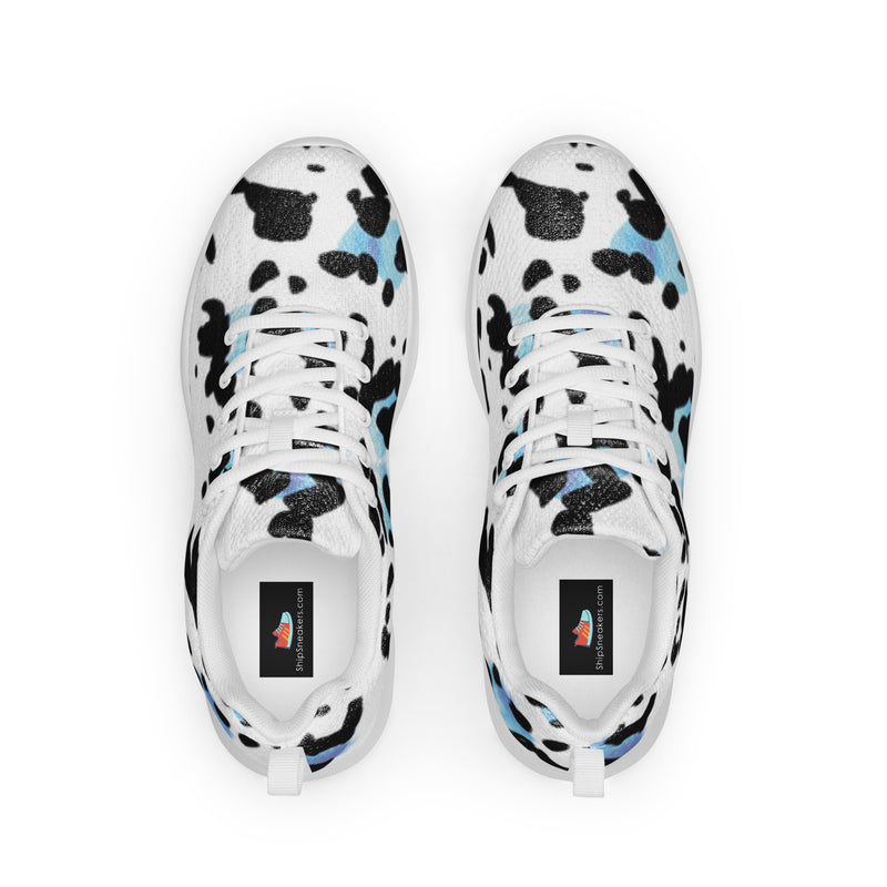 Cow Print Athletic #23 - Back View | HA!LO Canvas Sneakers