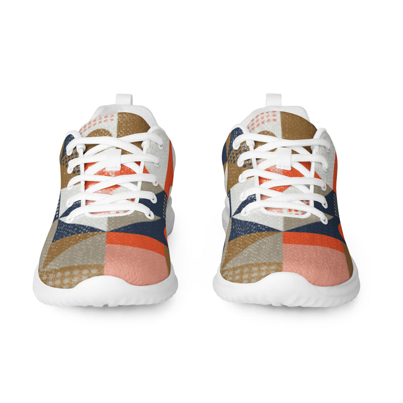 Patchwork Quilt Athletic #24 - Front View | HA!LO Canvas Sneakers