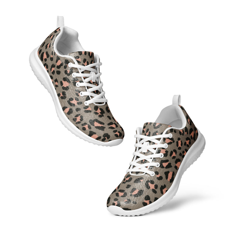 Leopard Brown Athletic #25 - Top Down View | HA!LO Canvas Sneakers