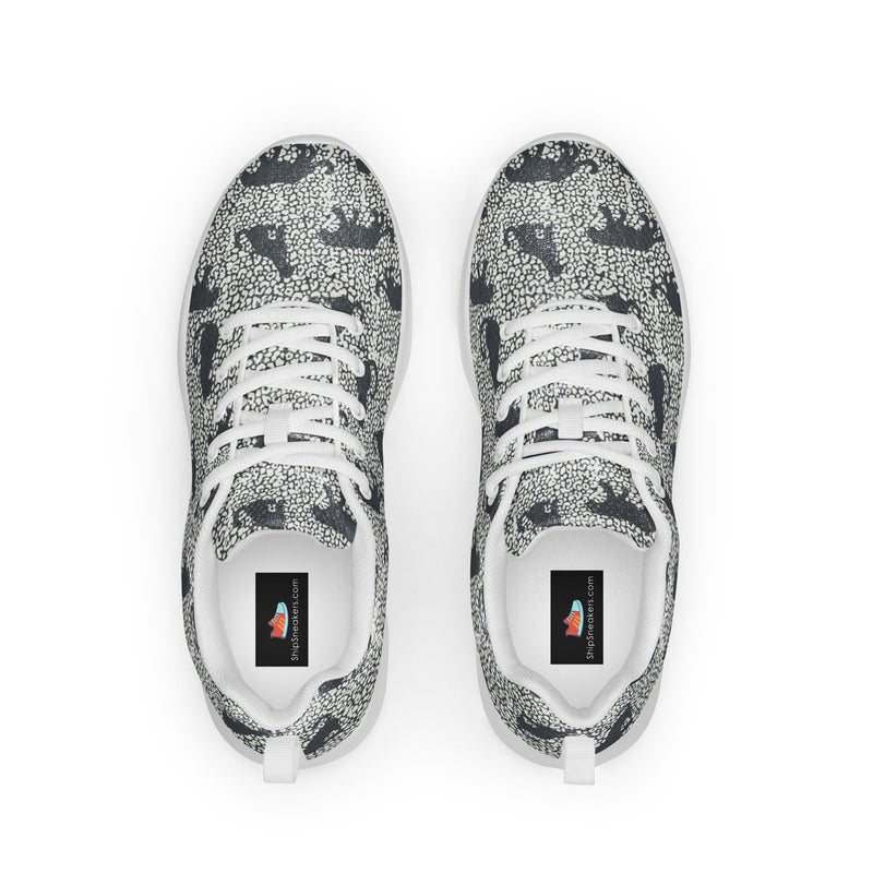 Gray Sage Floral Athletic #31 - Back View | HA!LO Canvas Sneakers