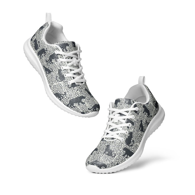 Gray Sage Floral Athletic #31 - Top Down View | HA!LO Canvas Sneakers