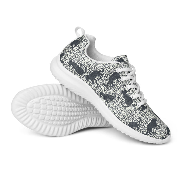 HA!LO Gray Sage Floral — Women's Canvas Athletic Sneaker