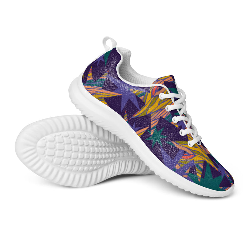 Purple Star Burst Athletic #6 - Canvas High Top Sneakers | HA!LO