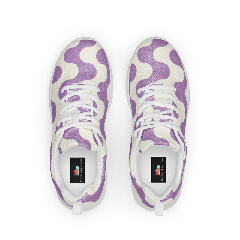 Purple Wave Athletic #9 - Back View | HA!LO Canvas Sneakers