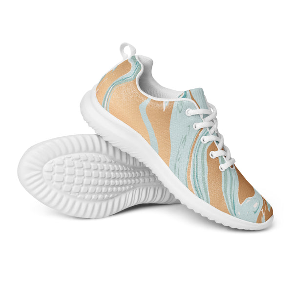 HA!LO Pastel Watercolor Swirl — Women's Canvas Athletic Sneaker