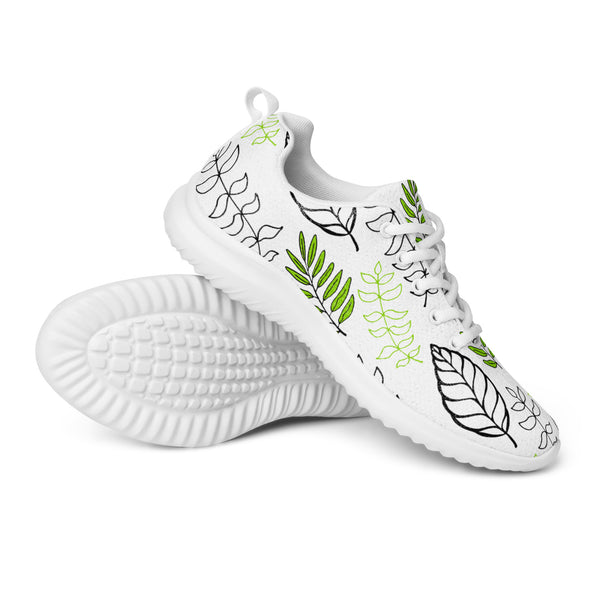 HA!LO Green Botanical Leaf — Women's Canvas Athletic Sneaker