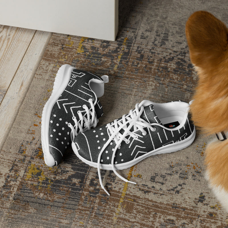 Black Tribal Arrow Athletic #38 - Opposite Side | HA!LO Canvas Sneakers