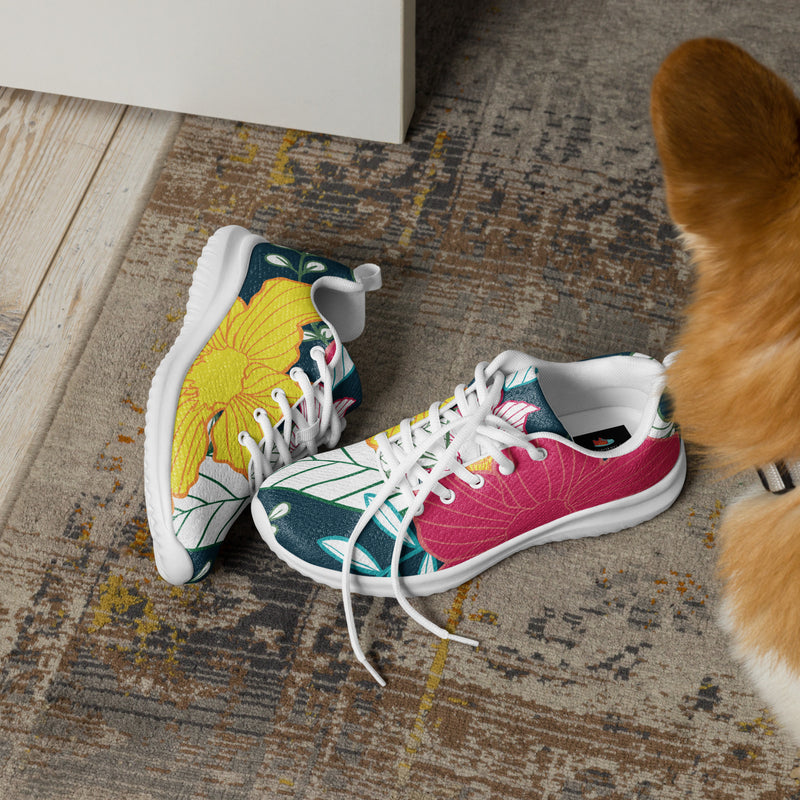 Yellow Sunflower Athletic #42 - Opposite Side | HA!LO Canvas Sneakers