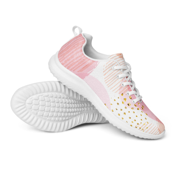 HA!LO Pink Dot Confetti — Women's Canvas Athletic Sneaker