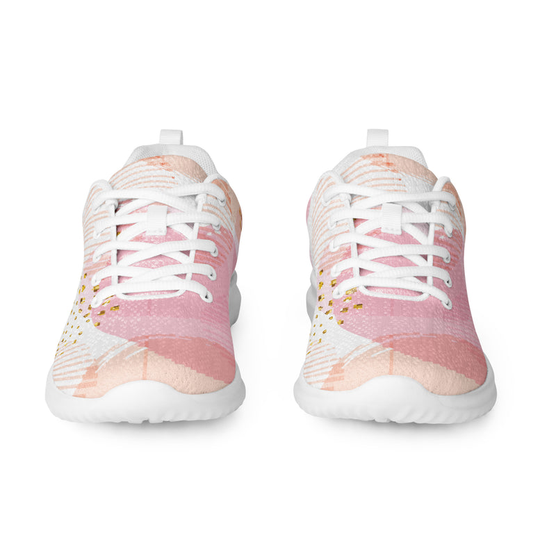 Pink Dot Confetti Athletic #44 - Front View | HA!LO Canvas Sneakers
