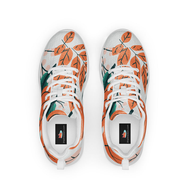 Autumn Leaf Botanical Athletic #46 - Back View | HA!LO Canvas Sneakers