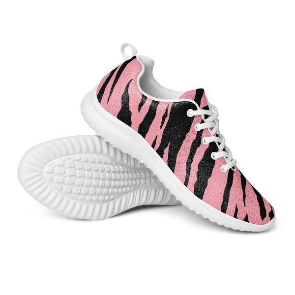 HA!LO Pink Tiger Stripe — Women's Canvas Athletic Sneaker