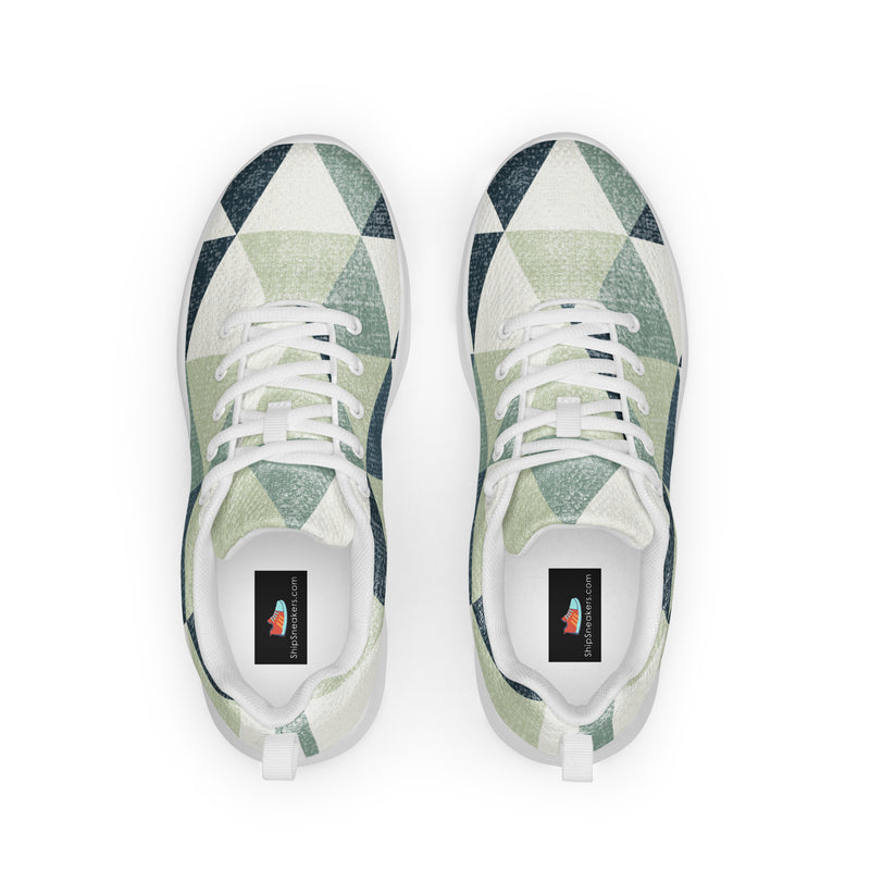 Geometric Triangle Athletic #40 - Back View | HA!LO Canvas Sneakers