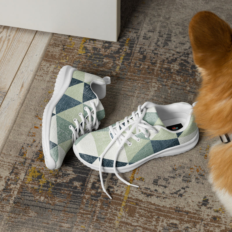 Geometric Triangle Athletic #40 - Opposite Side | HA!LO Canvas Sneakers