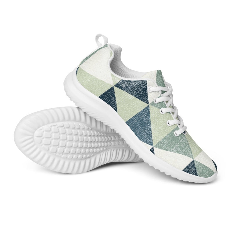 Geometric Triangle Athletic #40 - Canvas High Top Sneakers | HA!LO