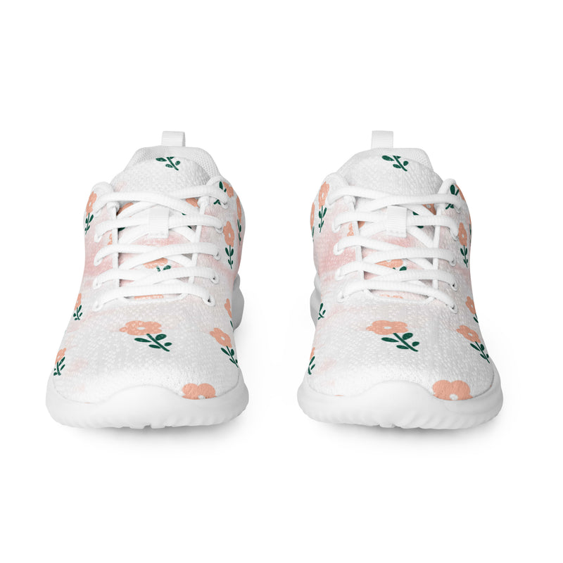 Pink Tulip Rose Athletic #103 - Front View | HA!LO Canvas Sneakers