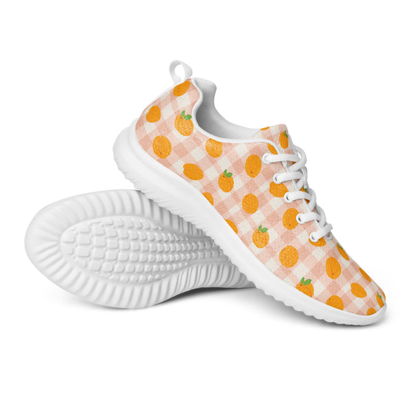 HA!LO Orange Citrus Dot — Women's Canvas Athletic Sneaker
