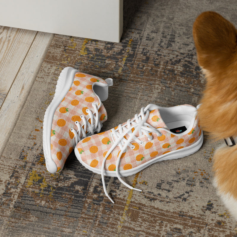 Orange Citrus Dot Athletic #61 - Opposite Side | HA!LO Canvas Sneakers