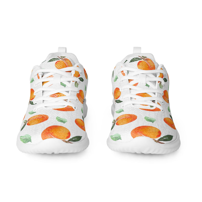 Peach Citrus Leaf Athletic #64 - Front View | HA!LO Canvas Sneakers