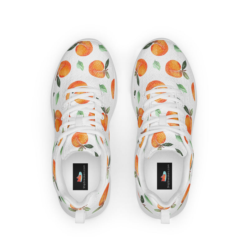 Peach Citrus Leaf Athletic #64 - Back View | HA!LO Canvas Sneakers
