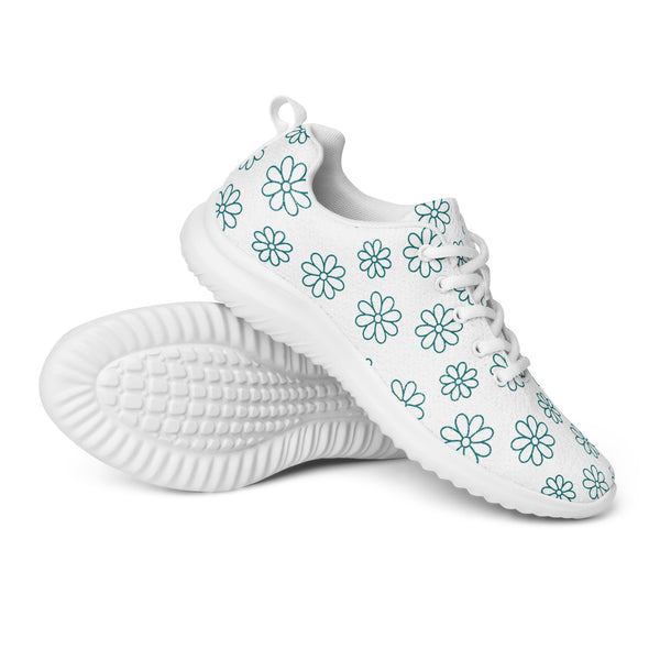 HA!LO Blue Snowflake Dot — Women's Canvas Athletic Sneaker