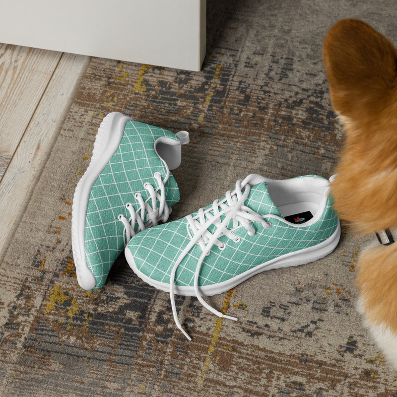 Mint Lattice Athletic #71 - Opposite Side | HA!LO Canvas Sneakers