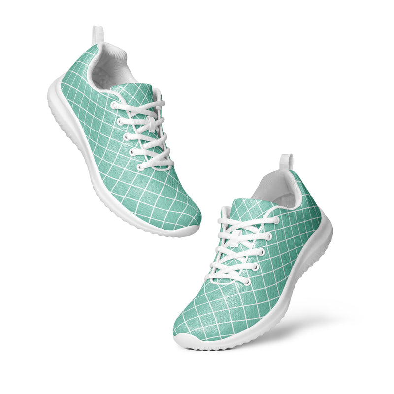 Mint Lattice Athletic #71 - Top Down View | HA!LO Canvas Sneakers