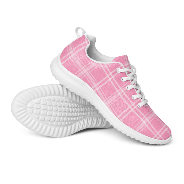 HA!LO Pink Gingham Wide — Women's Canvas Athletic Sneaker