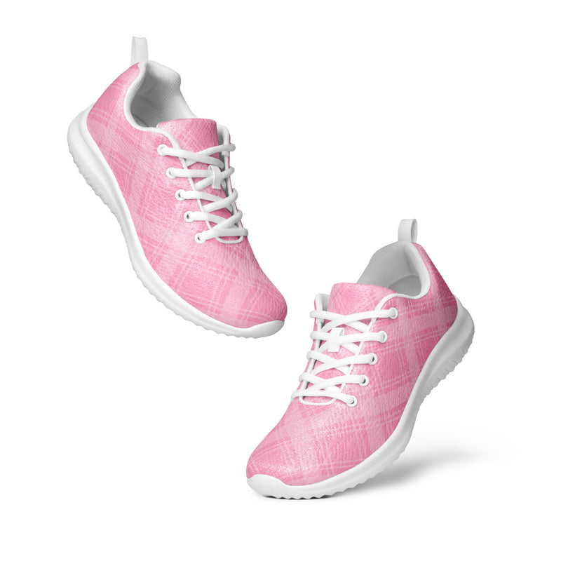 Pink Linen Athletic #82 - Top Down View | HA!LO Canvas Sneakers