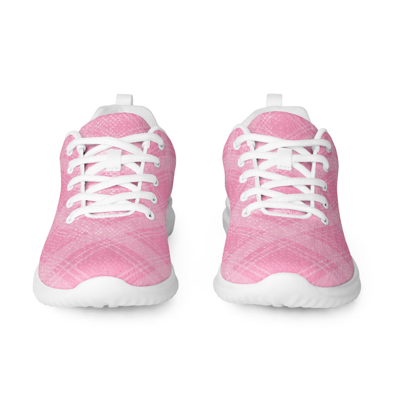 Pink Linen Athletic #82 - Front View | HA!LO Canvas Sneakers