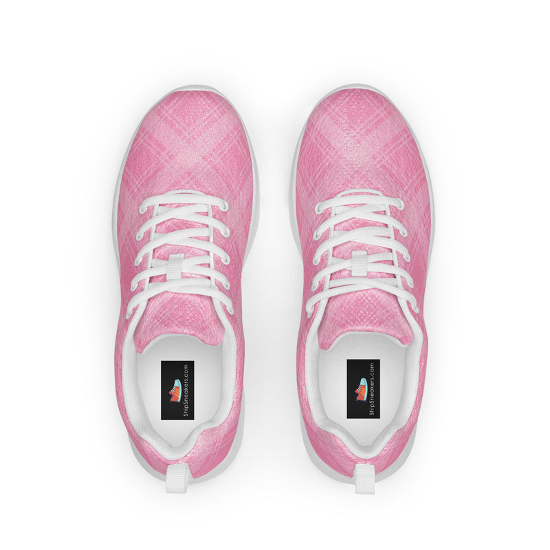 Pink Linen Athletic #82 - Back View | HA!LO Canvas Sneakers