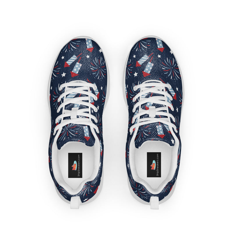 Navy Firework Athletic #85 - Back View | HA!LO Canvas Sneakers