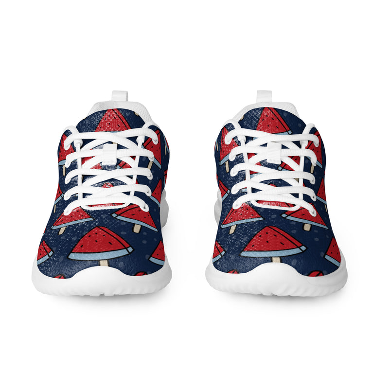 Navy Watermelon Flag Athletic #86 - Front View | HA!LO Canvas Sneakers