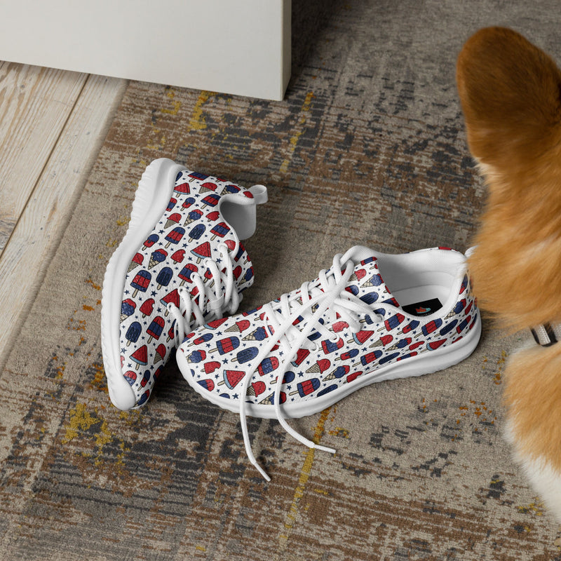 Red Cherry Dot Athletic #91 - Opposite Side | HA!LO Canvas Sneakers