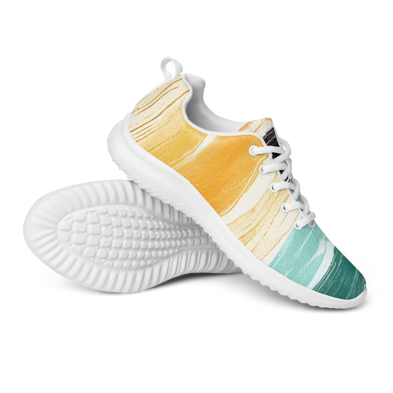 Watercolor Sunset Athletic #92 - Canvas High Top Sneakers | HA!LO