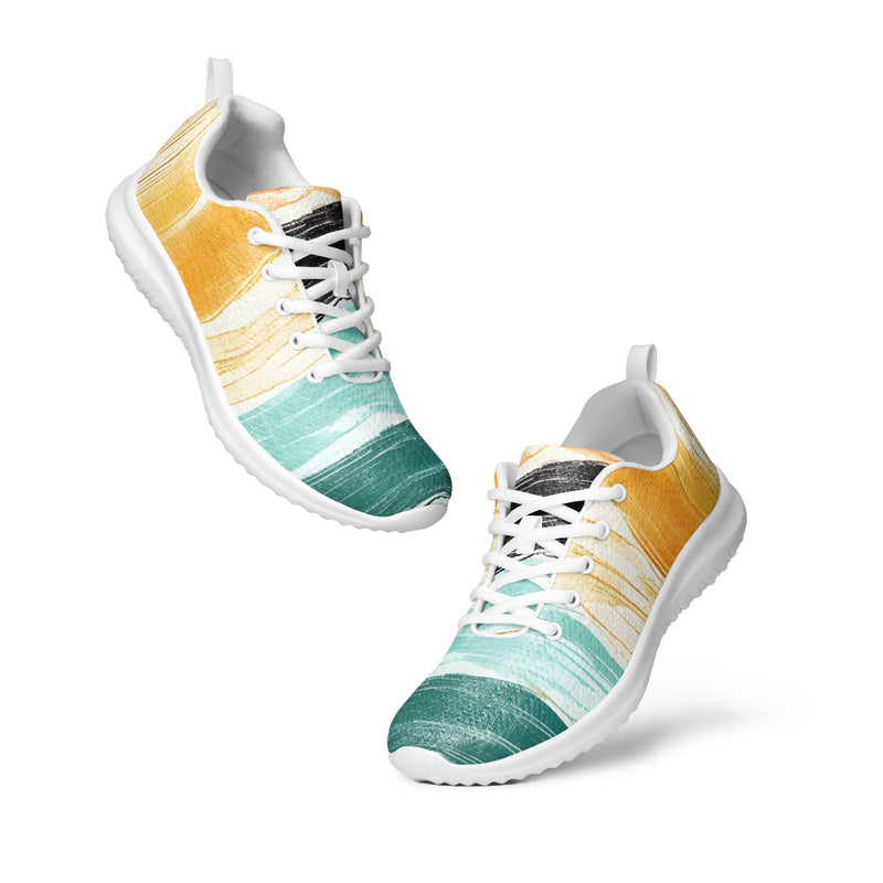 Watercolor Sunset Athletic #92 - Top Down View | HA!LO Canvas Sneakers