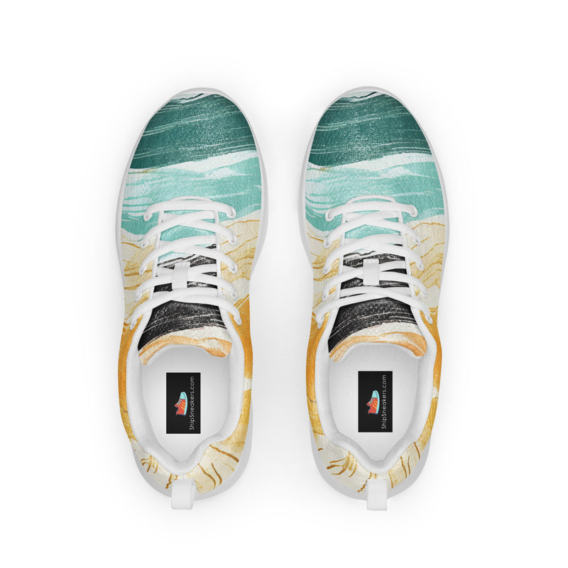 Watercolor Sunset Athletic #92 - Back View | HA!LO Canvas Sneakers