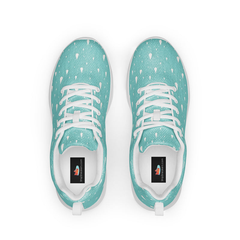 Teal Confetti Athletic #94 - Back View | HA!LO Canvas Sneakers