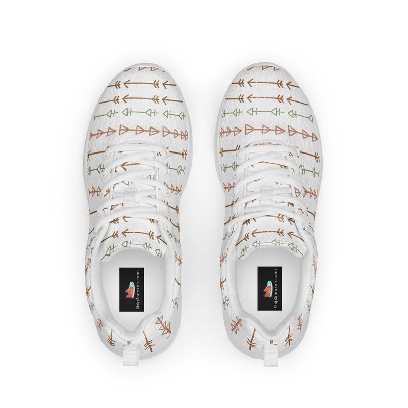 Floral Leaf Doodle Athletic #106 - Back View | HA!LO Canvas Sneakers