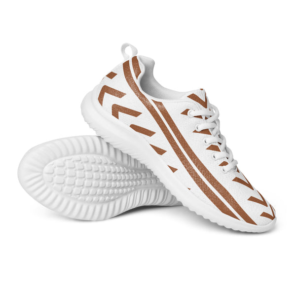 HA!LO Brown Abstract Line — Women's Canvas Athletic Sneaker