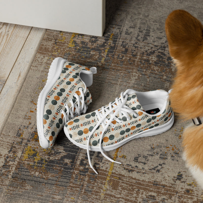 Autumn Dot Stripe Athletic #114 - Opposite Side | HA!LO Canvas Sneakers
