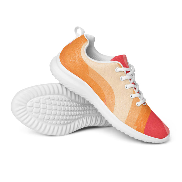 HA!LO Peach Watercolor — Women's Canvas Athletic Sneaker