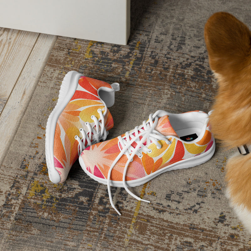 Tropical Sunset Athletic #121 - Opposite Side | HA!LO Canvas Sneakers