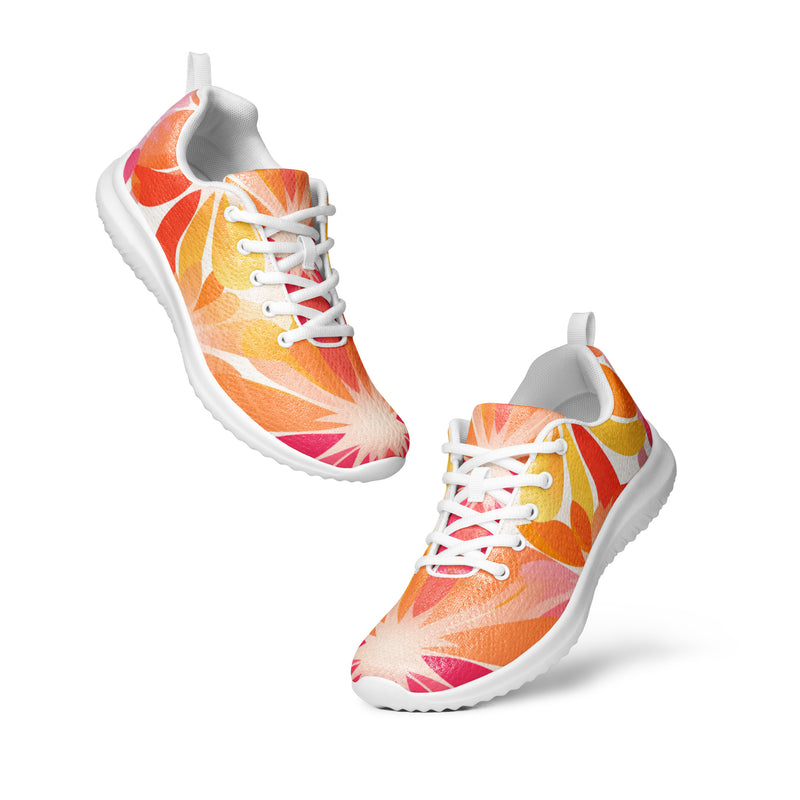 Tropical Sunset Athletic #121 - Top Down View | HA!LO Canvas Sneakers
