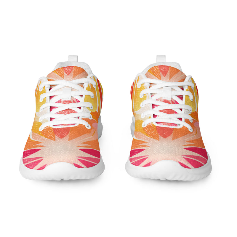 Tropical Sunset Athletic #121 - Front View | HA!LO Canvas Sneakers