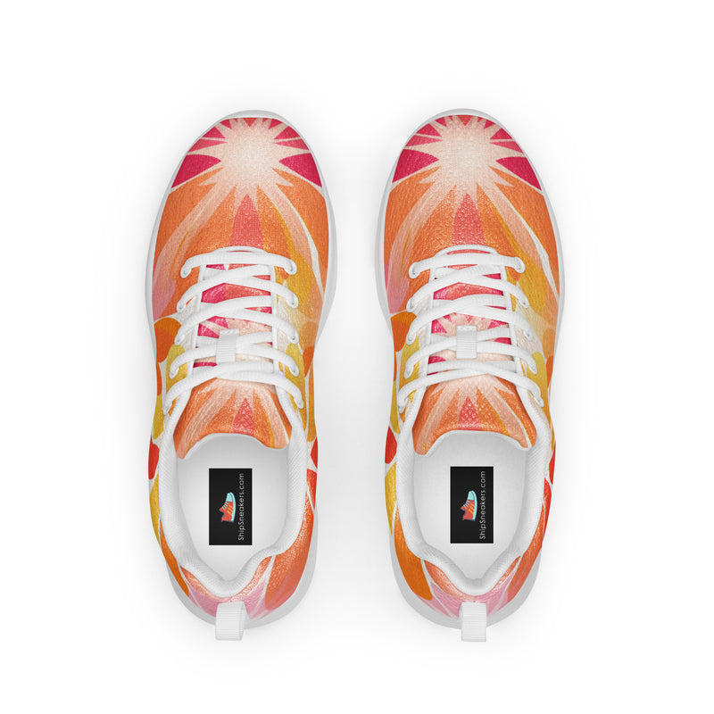 Tropical Sunset Athletic #121 - Back View | HA!LO Canvas Sneakers