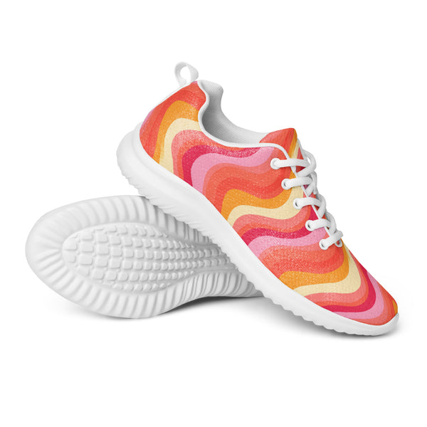 HA!LO Pink Flame Swirl — Women's Canvas Athletic Sneaker
